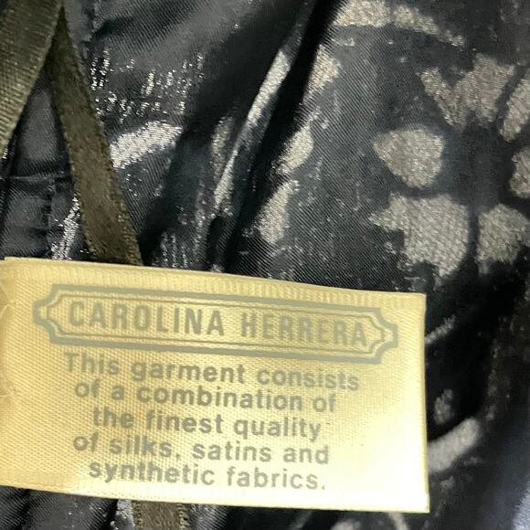 Carolina Herrera Vintage Sz 6 Blue Beaded Sequin Silk Chiffon Long Formal Dress - Picture 11 of 16